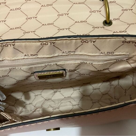 Aldo Telawen Top Handle Crossbody Bag Pink Synthetic Leather - Picture 9 of 13